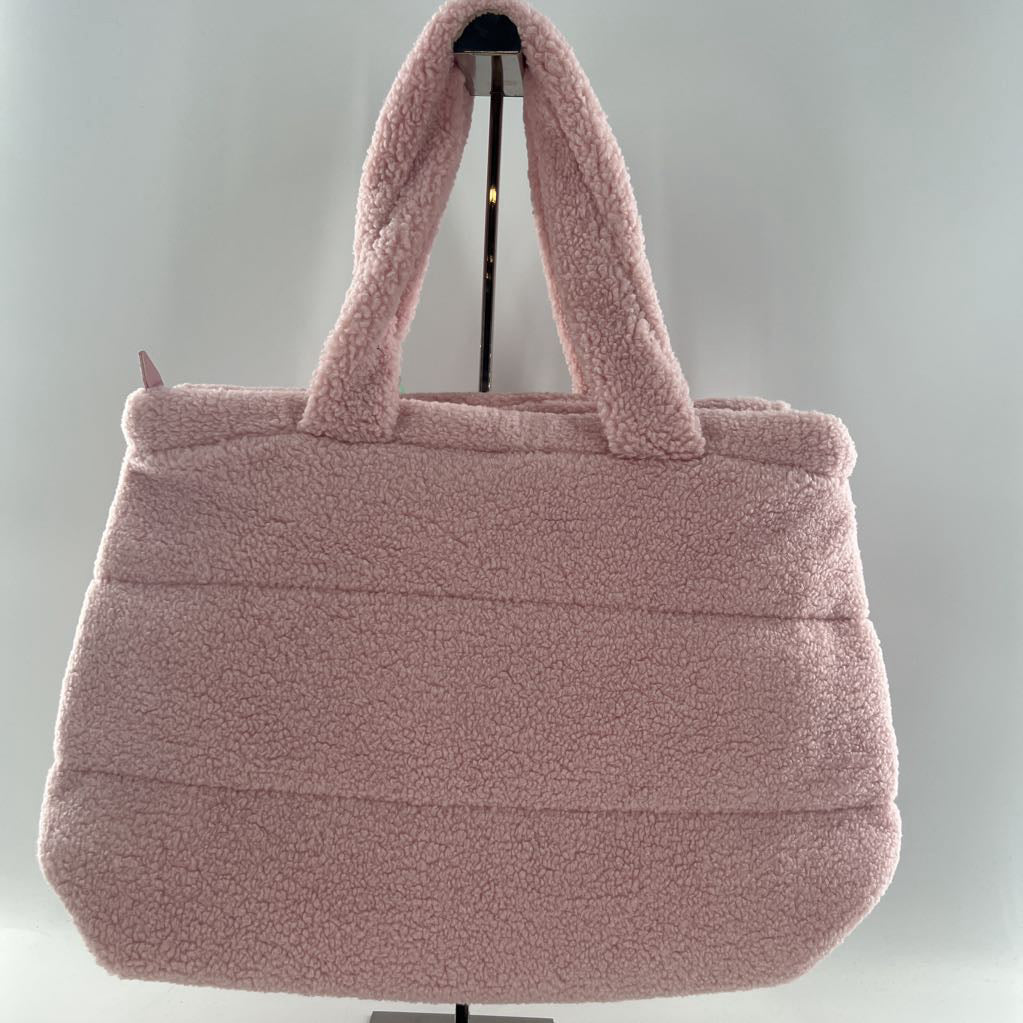R60 pink plush tote bag