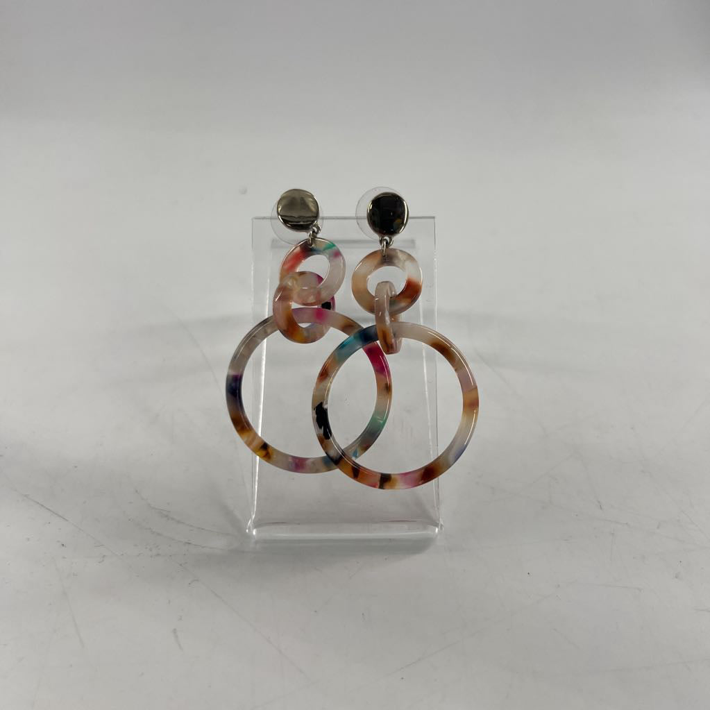 acrylic hoop earrings and necklace set