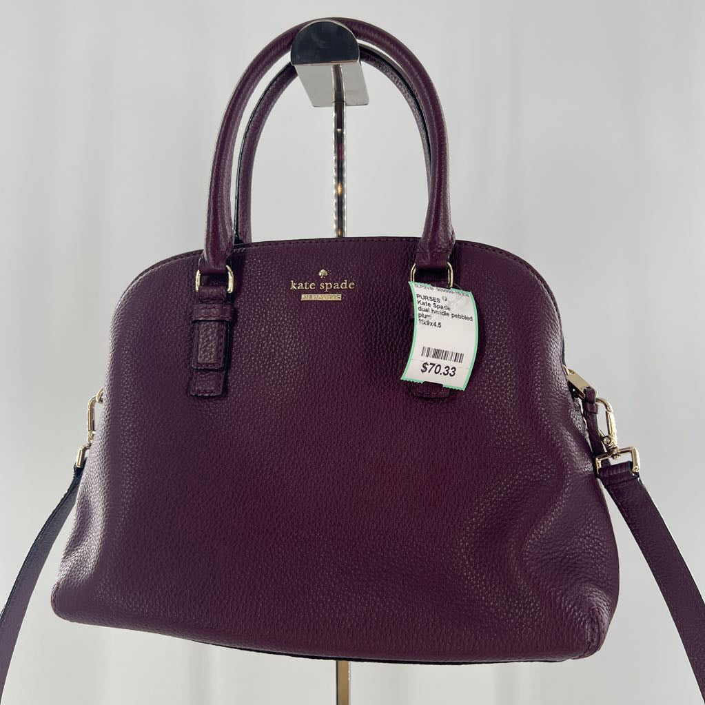 dual handle pebbled satchel