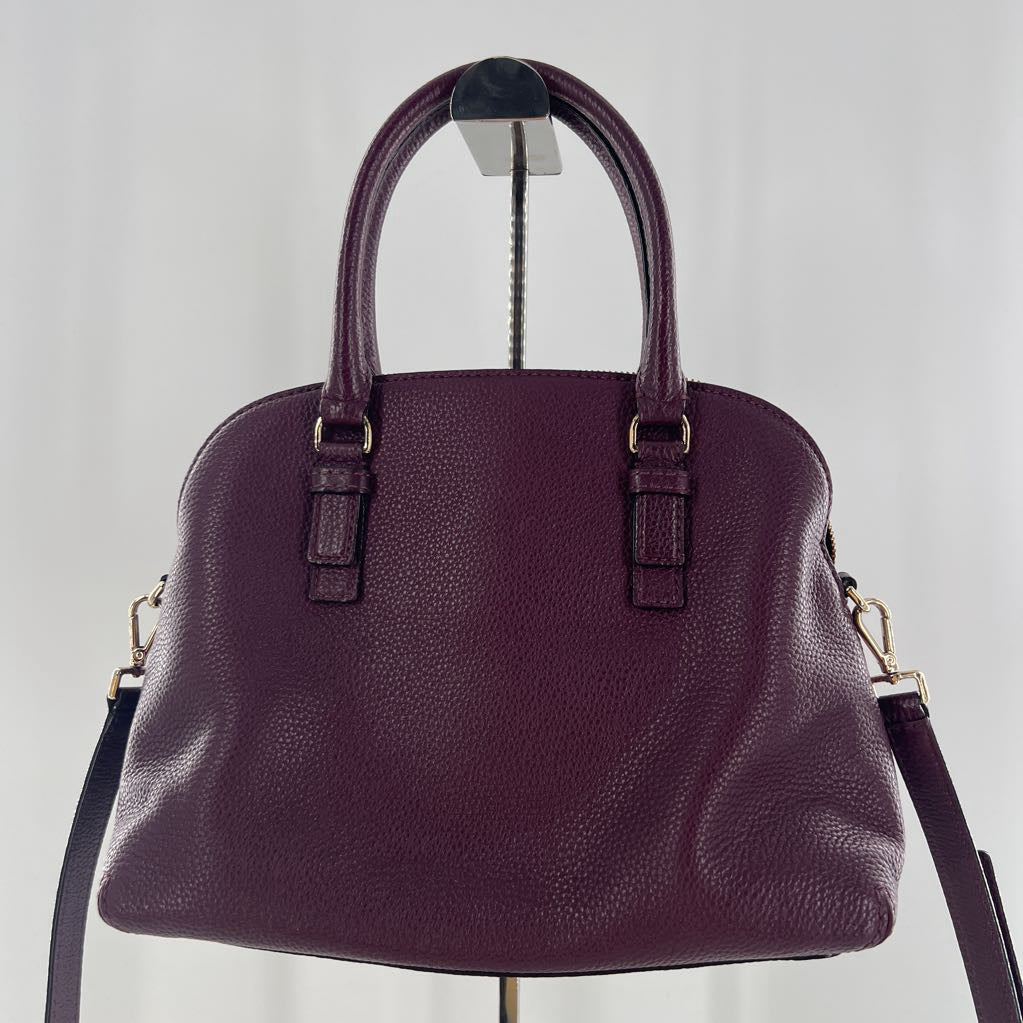dual handle pebbled satchel