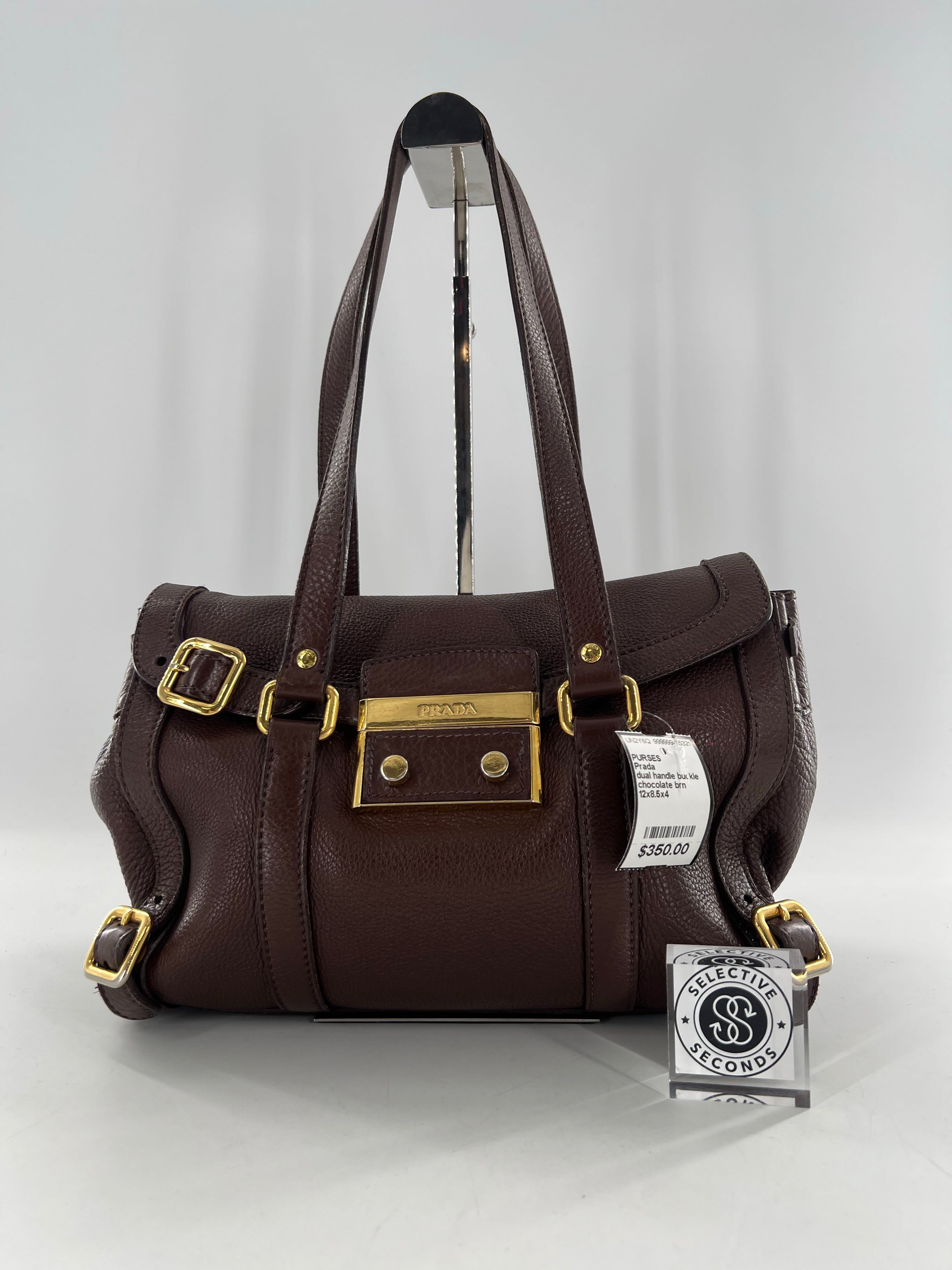 Prada Antic Buckles Shoulder Bag