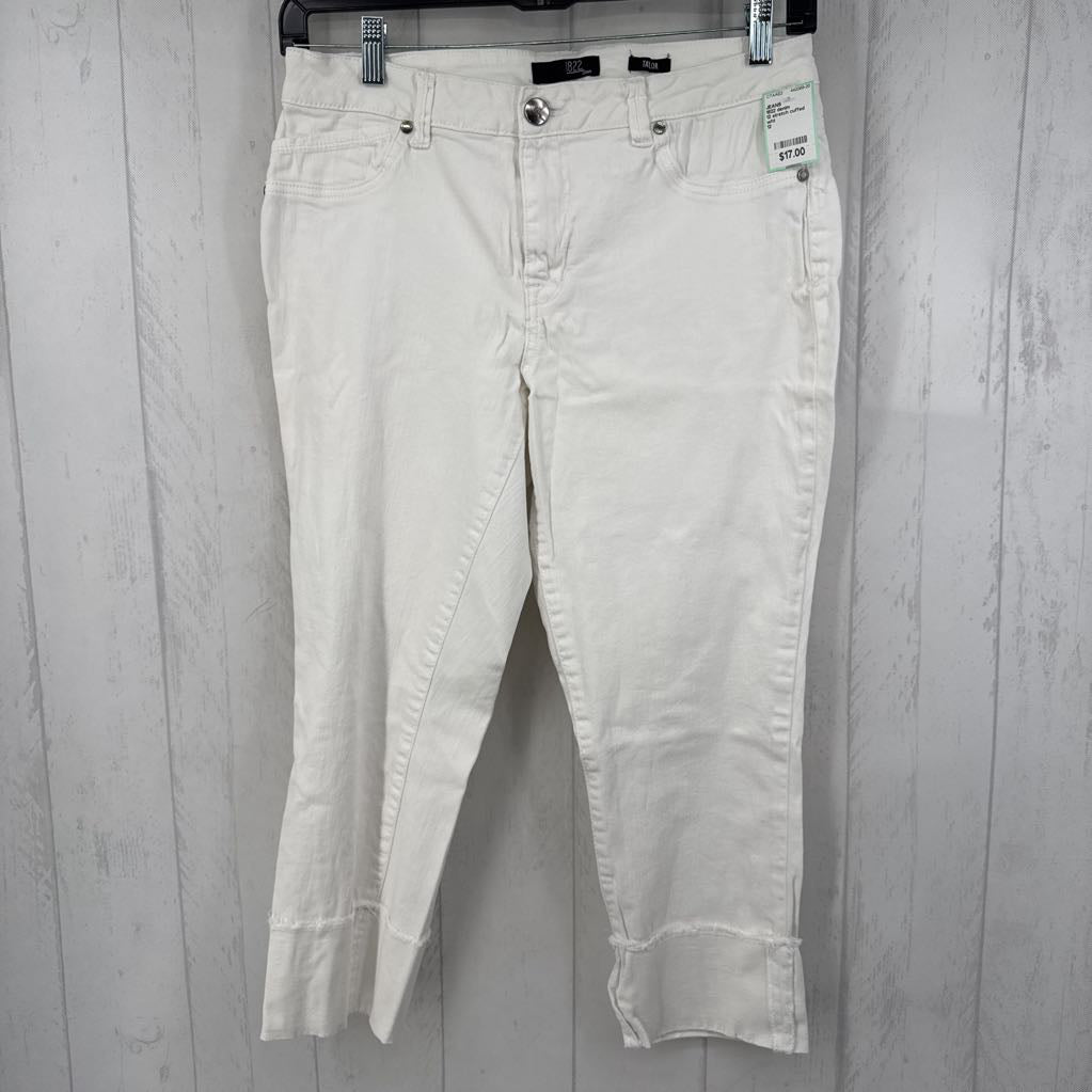 12 stretch cuffed hem jean