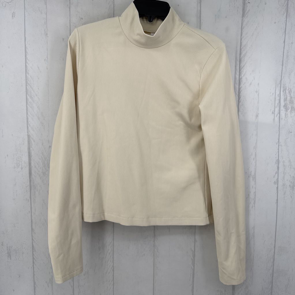 XL ribbed mock neck l/s top