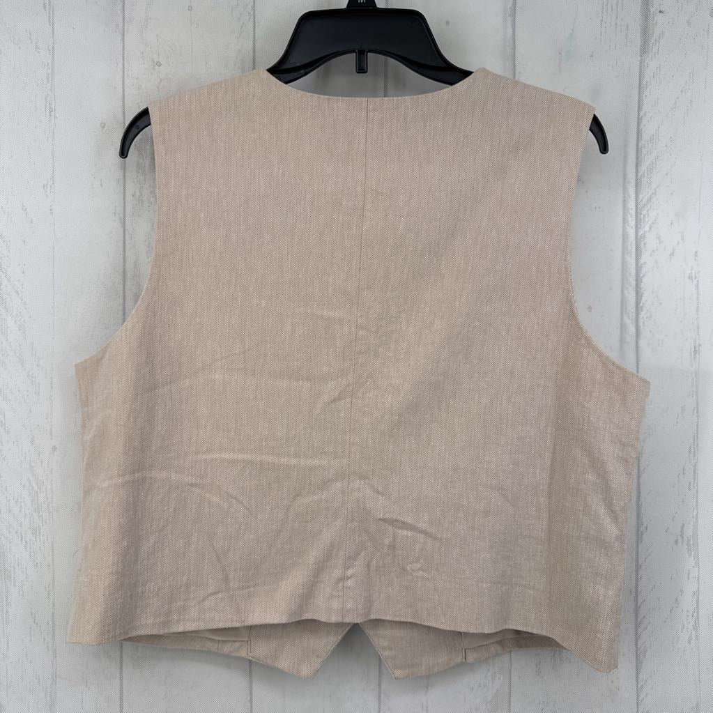 XLp linen blend vest