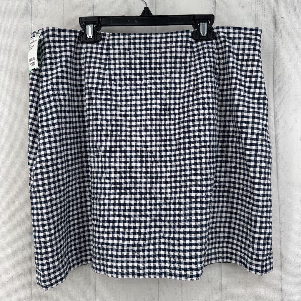 12 checkered double pocket skirt