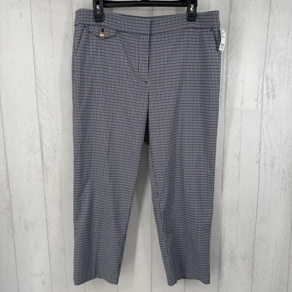 12p checkered slim leg pant