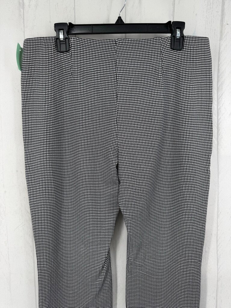 L houndstooth print pull-on pant