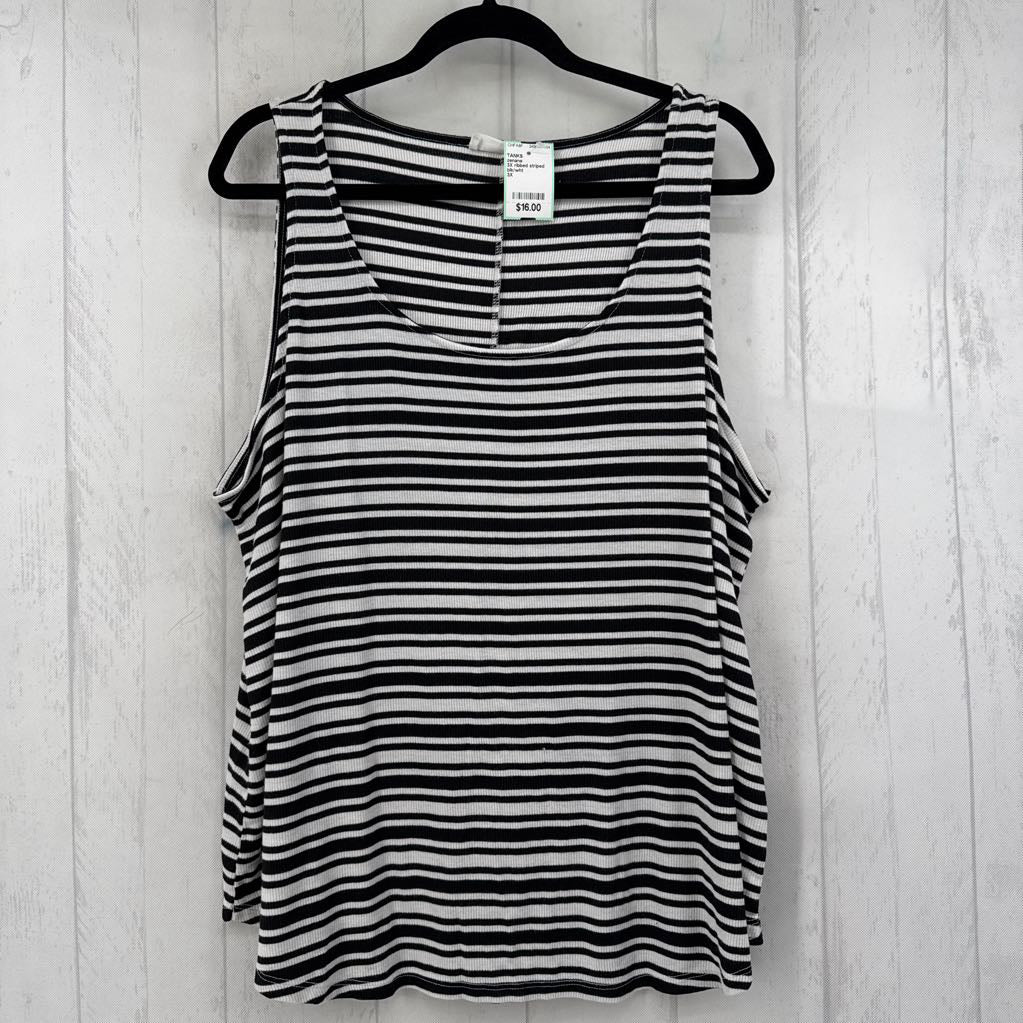 3X ribbed striped tank