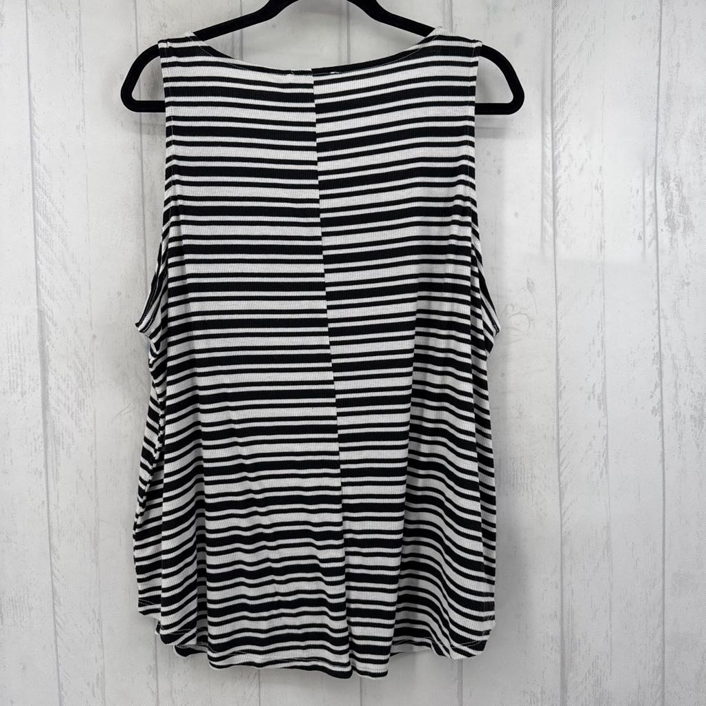 3X ribbed striped tank