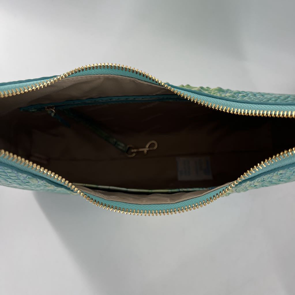 ombre croc embossed shoulder bag