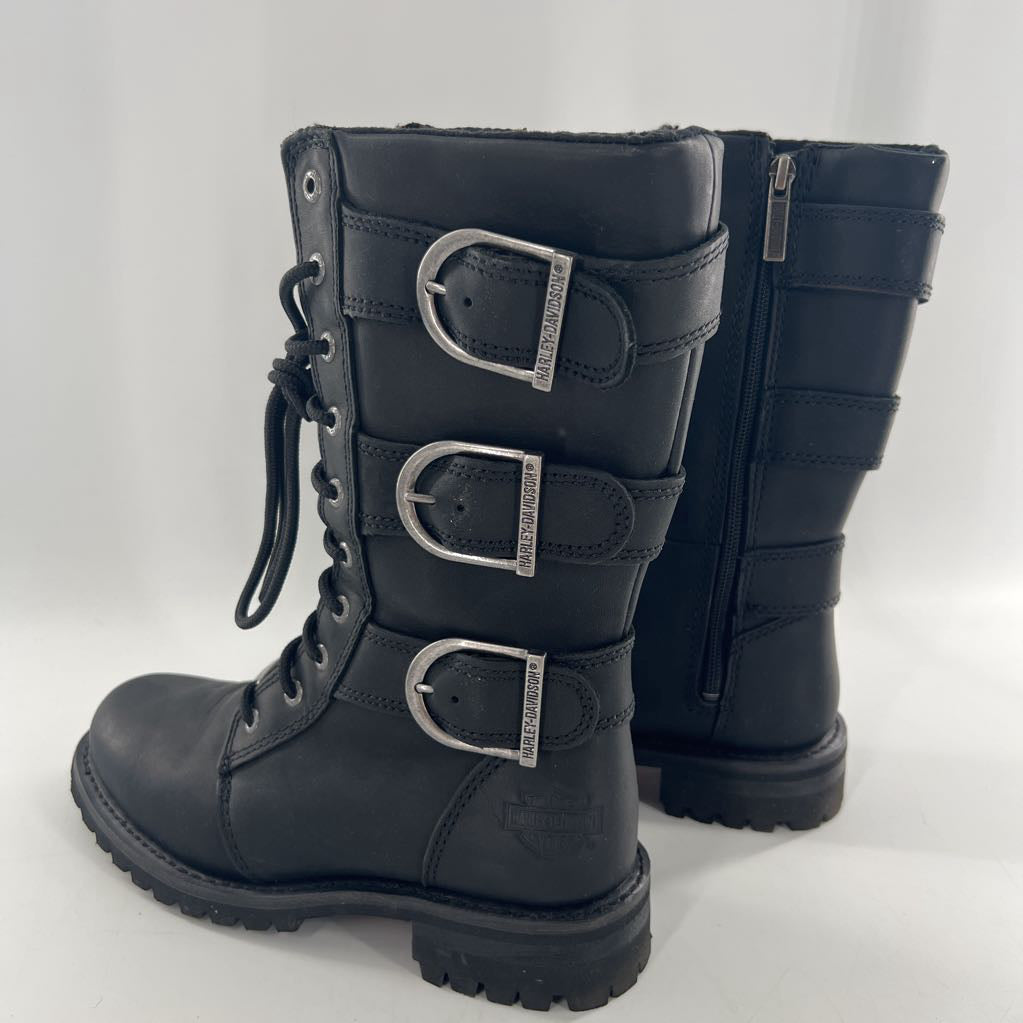 7.5 triple buckle mototcycle boots