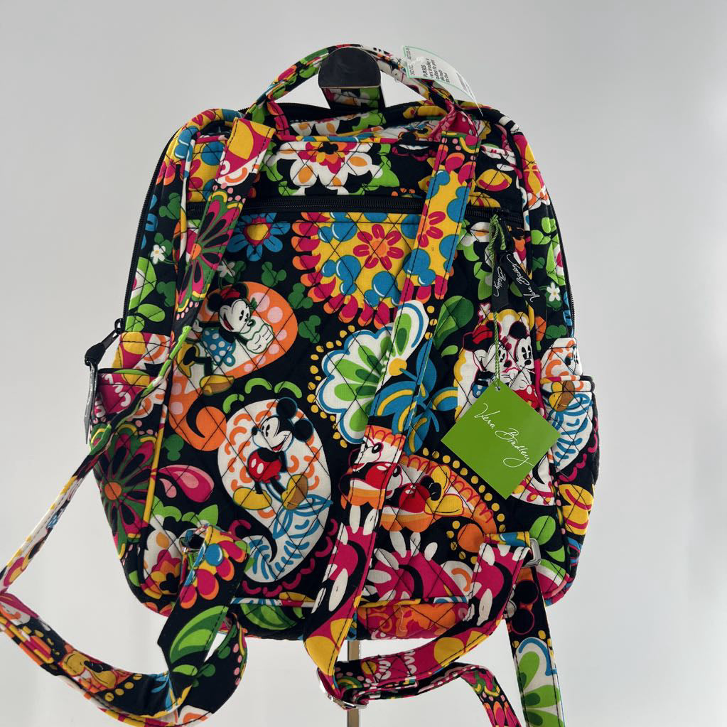 quilted flo print backpack