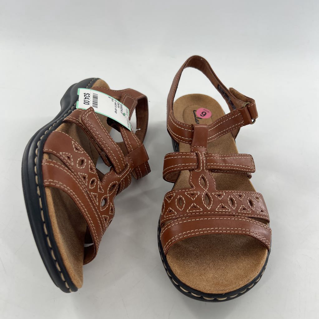 9 velcro strap leather sandal