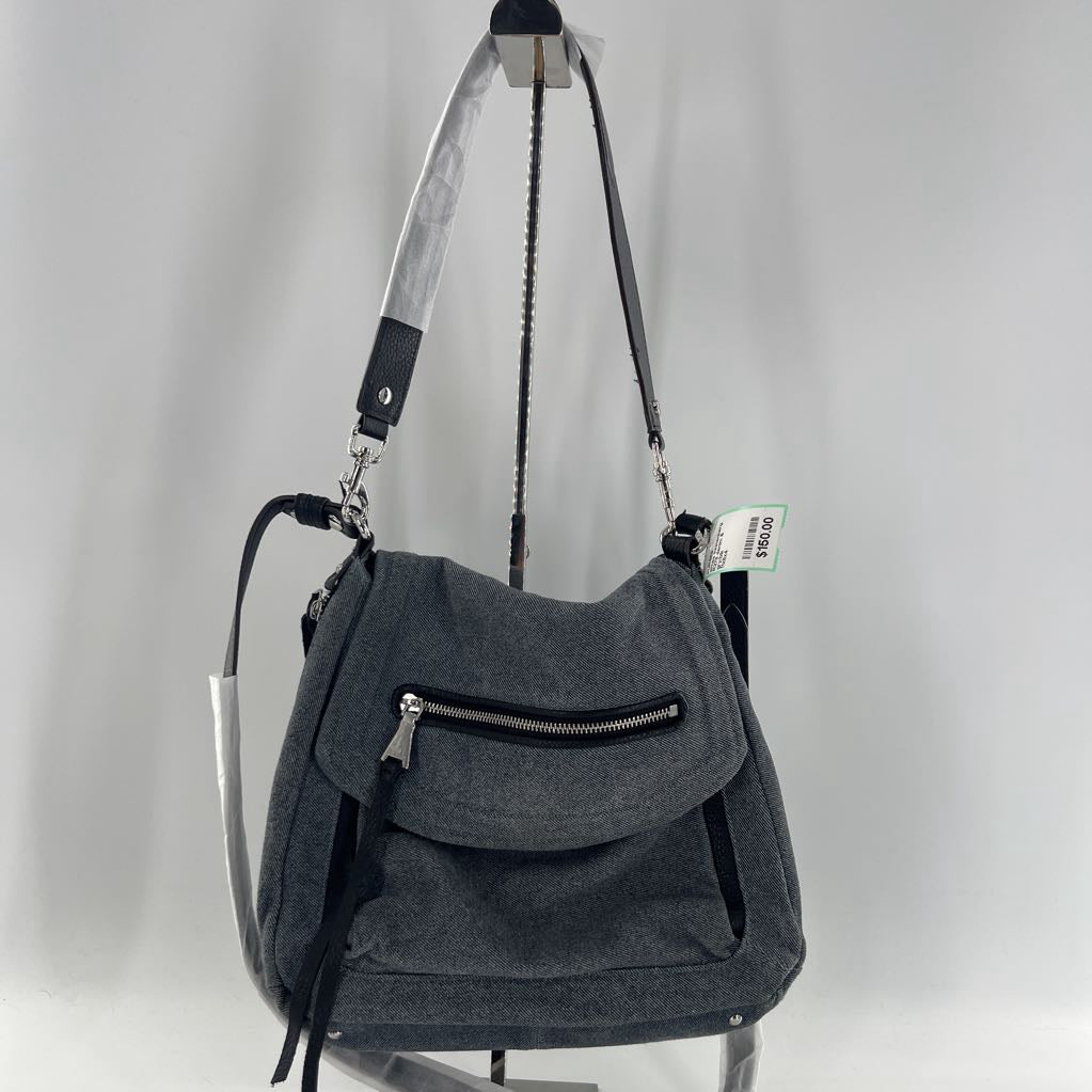 R278 denim & leather purse