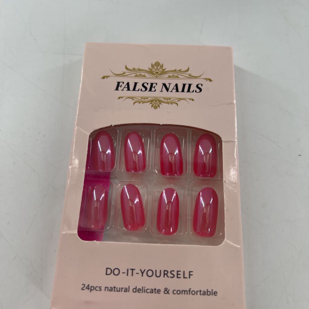 false nails-shiny pnk