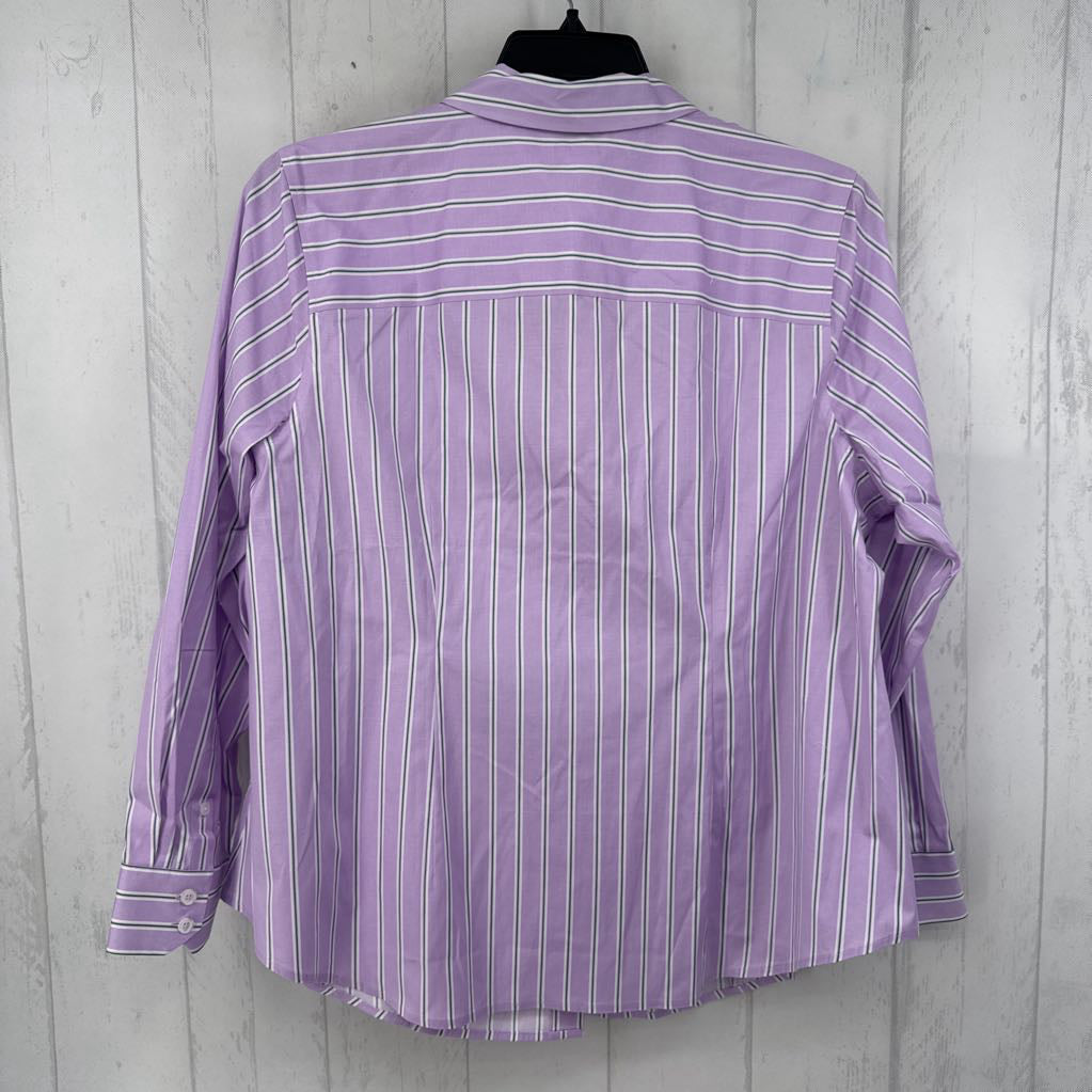 16w l/s stripe button shirt