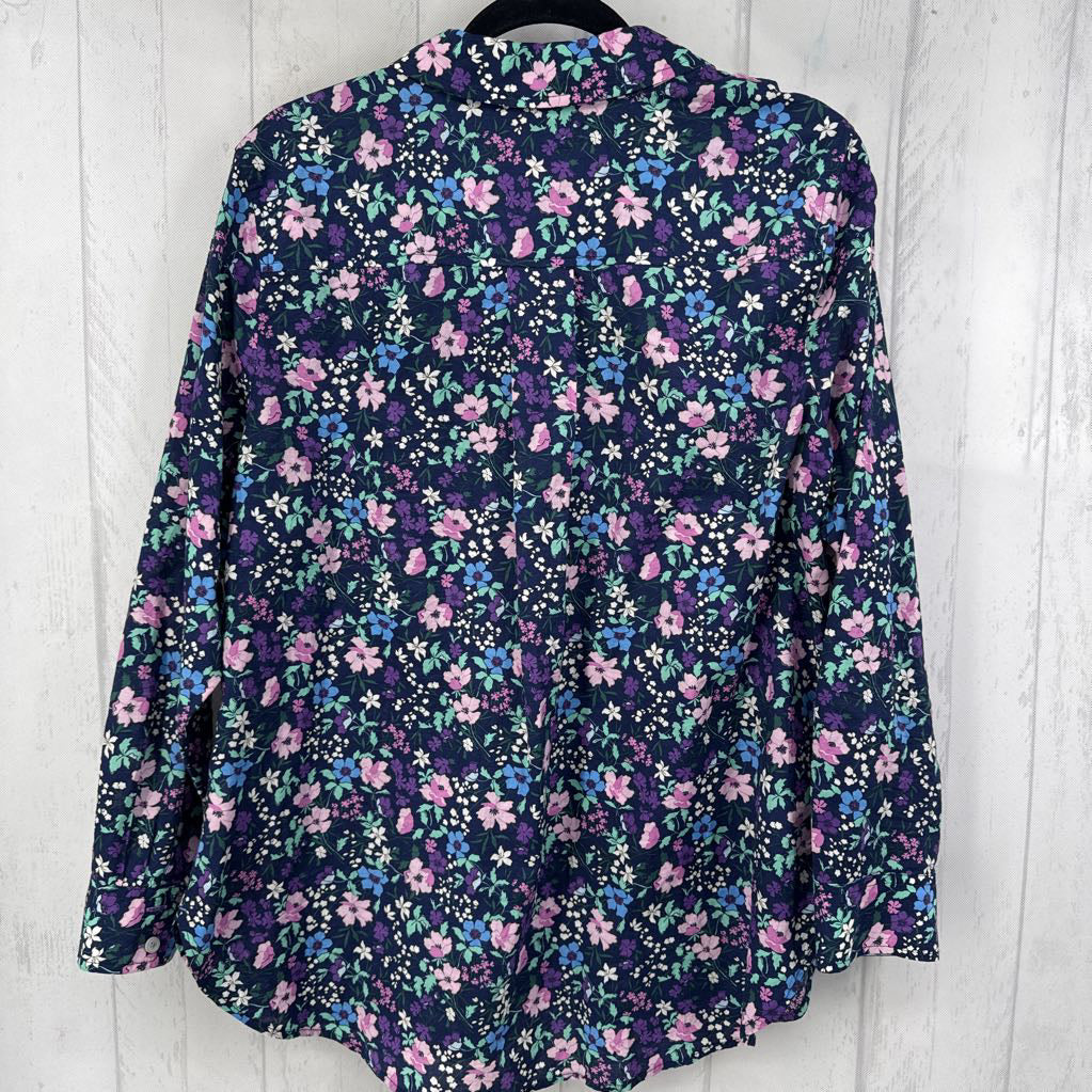 1x l/s flower print button shirt