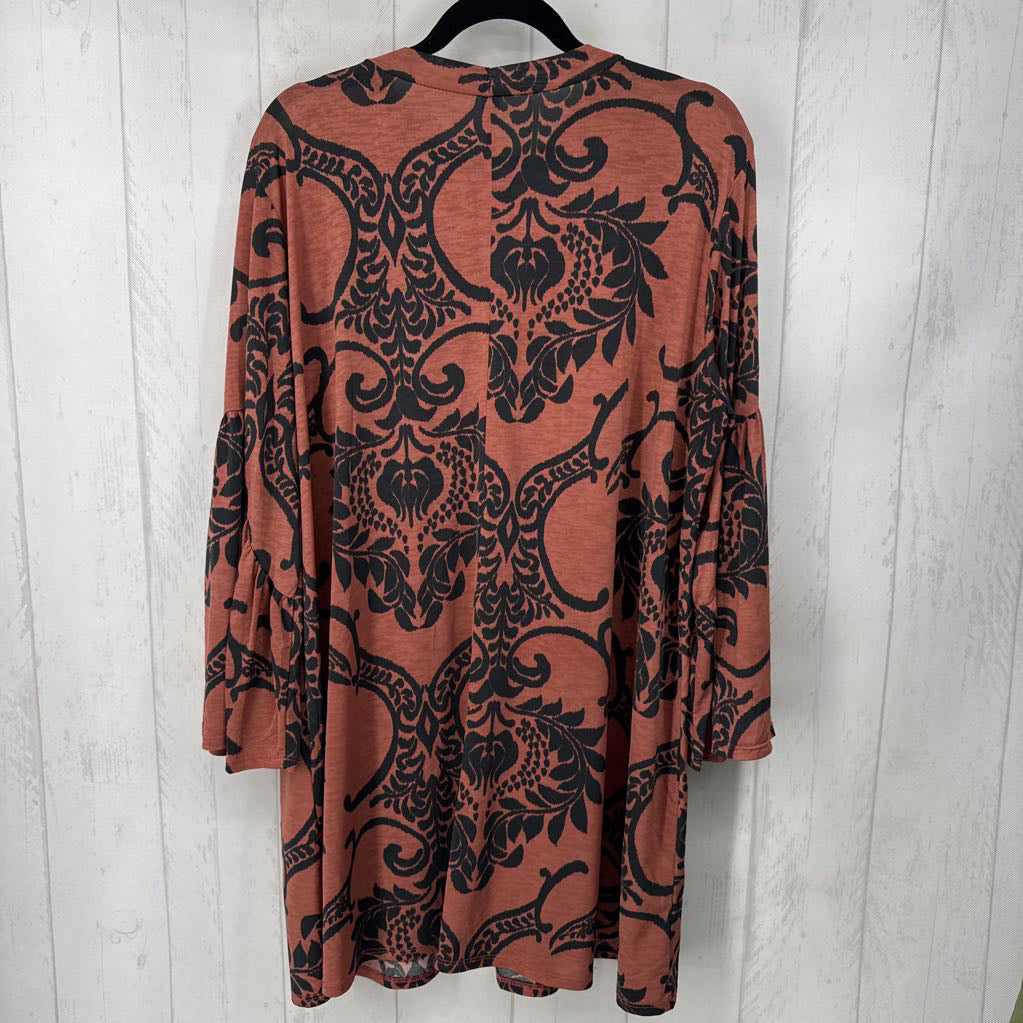3X notch neck flare slv tunic