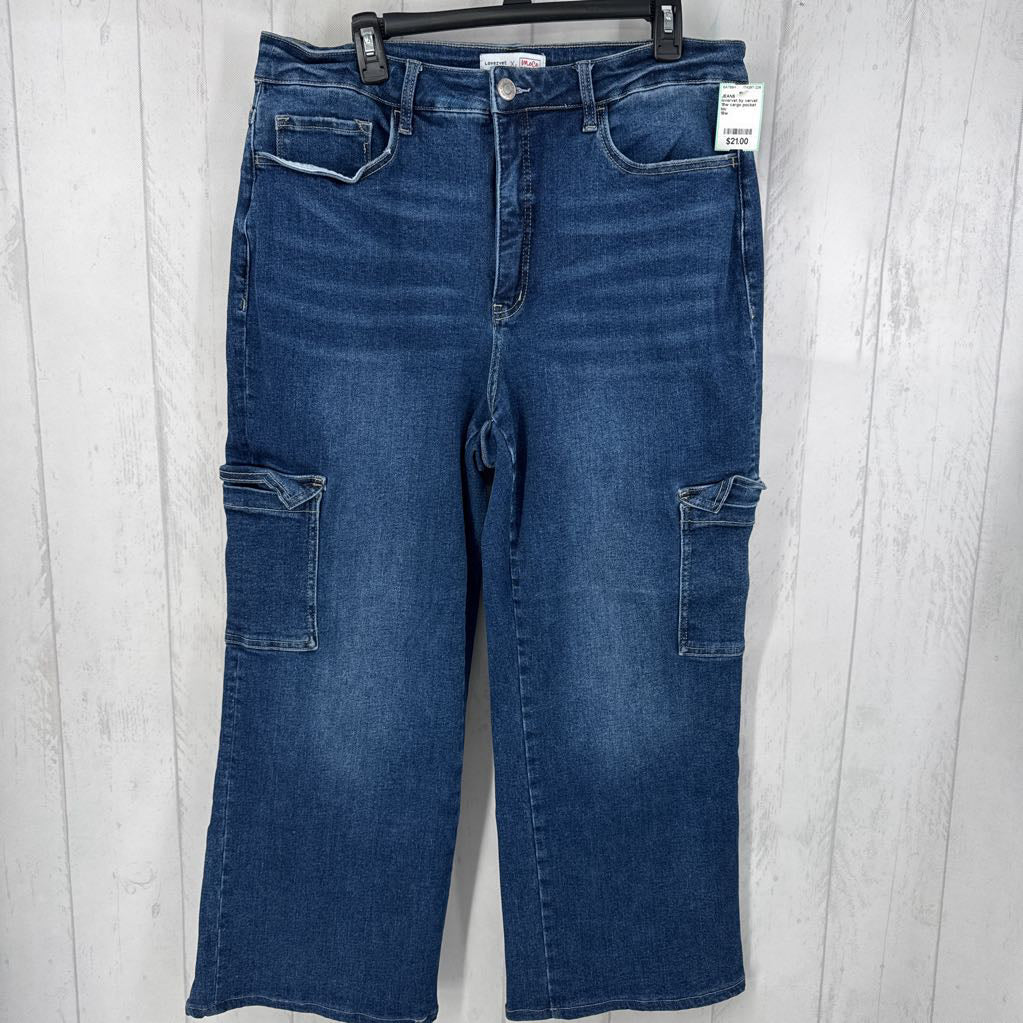 18w cargo pocket wide leg jean