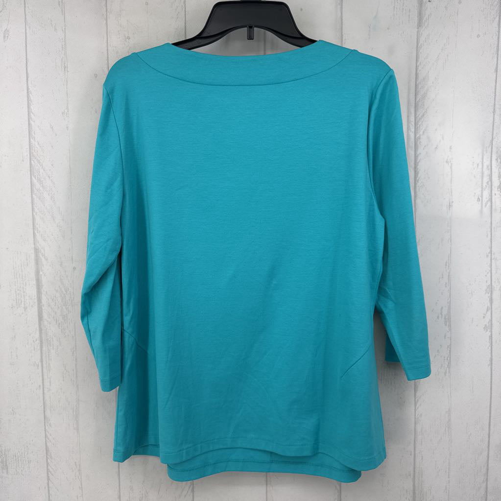 1x elbow slv scoop neck top