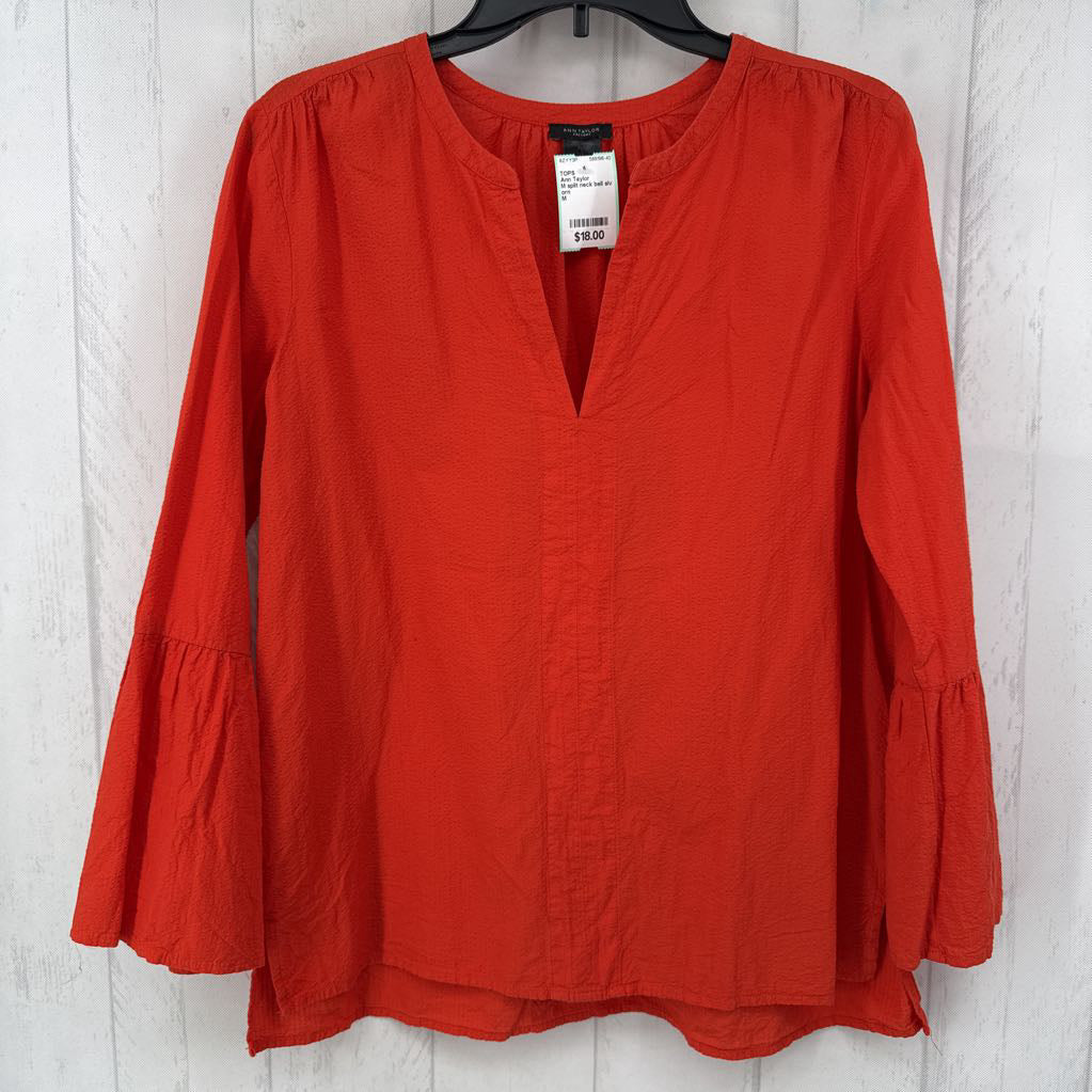 M split neck bell slv top