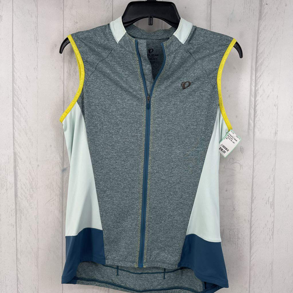 L hi-low zip vest