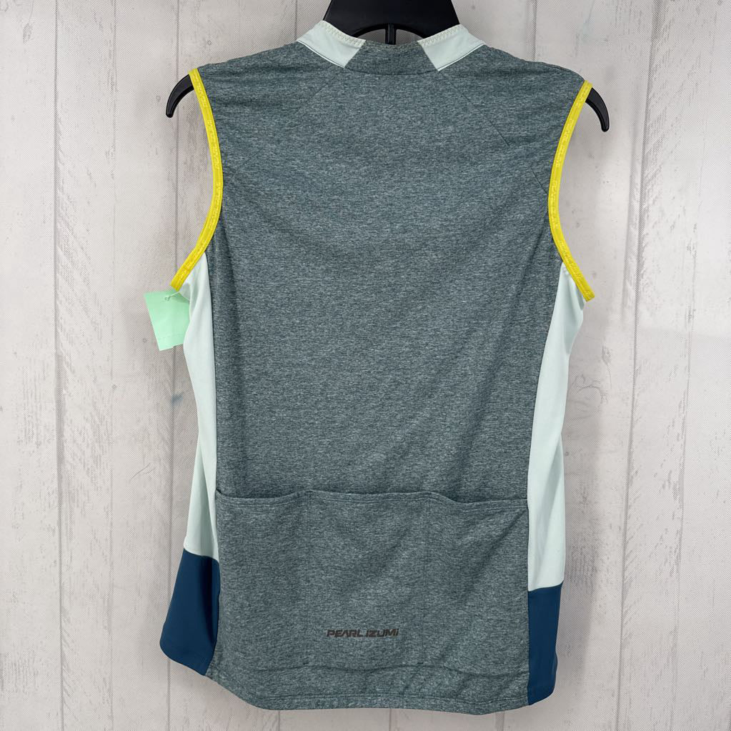L hi-low zip vest