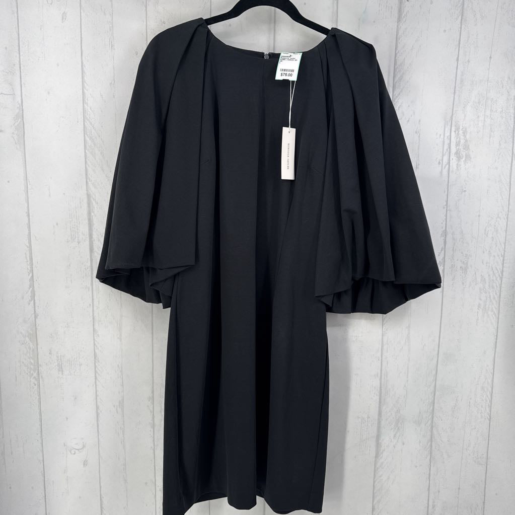 R285 L balloon slv pleated dress