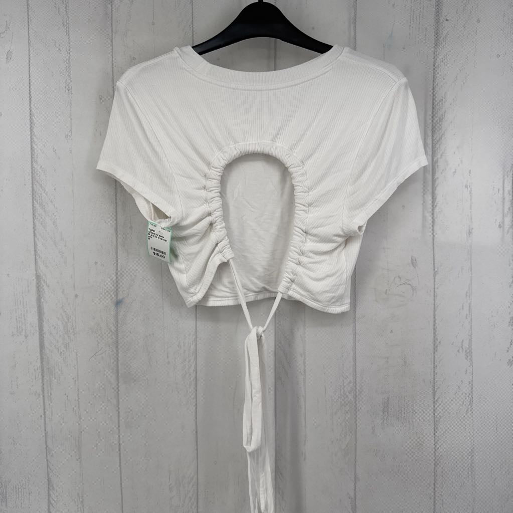 M s/s tie crop top