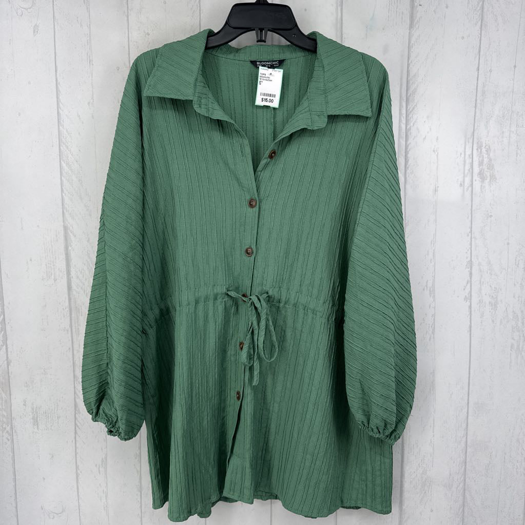 12 l/s button drawstring shirt