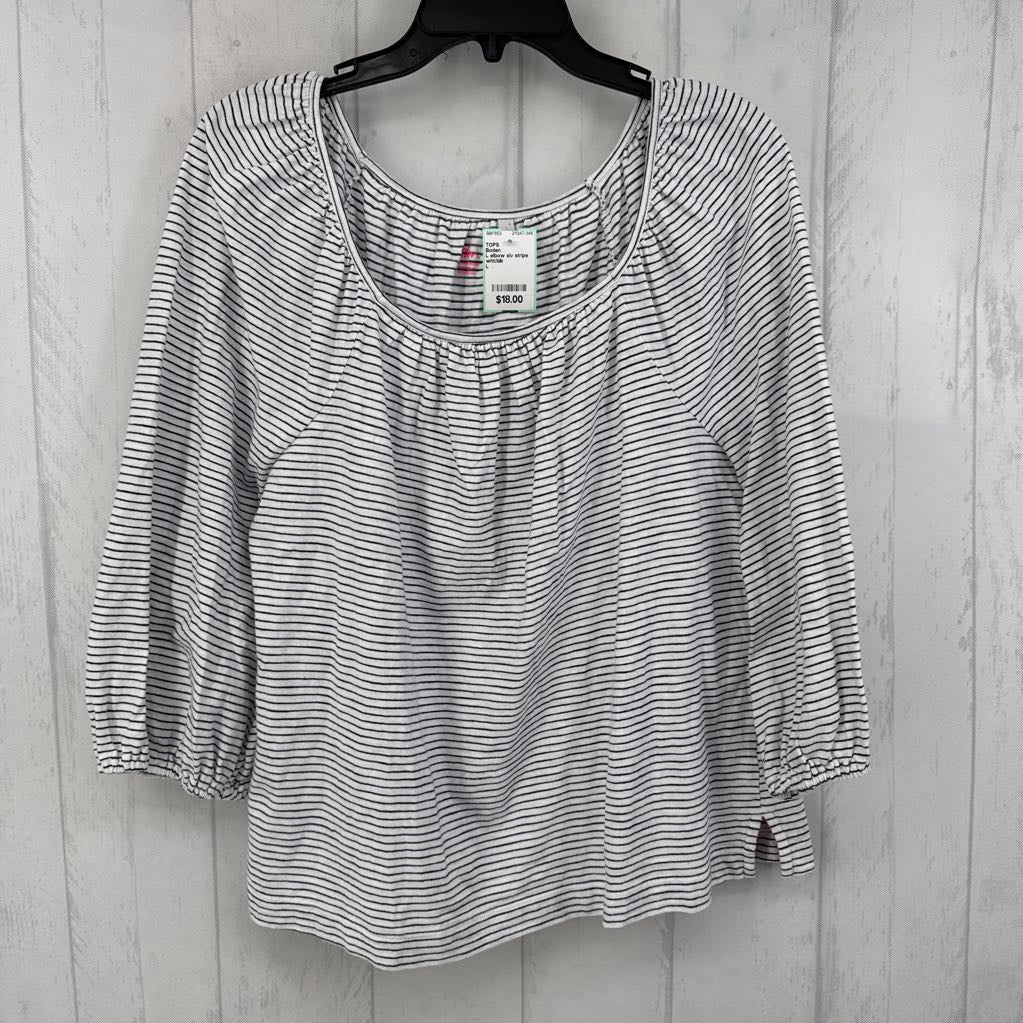 L elbow slv stripe top