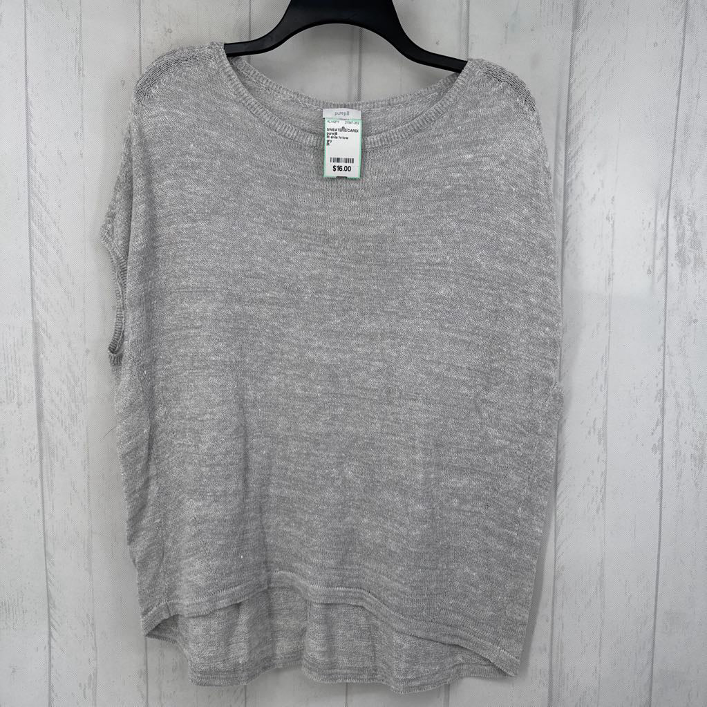 M slvls hi-low lightweight sweater