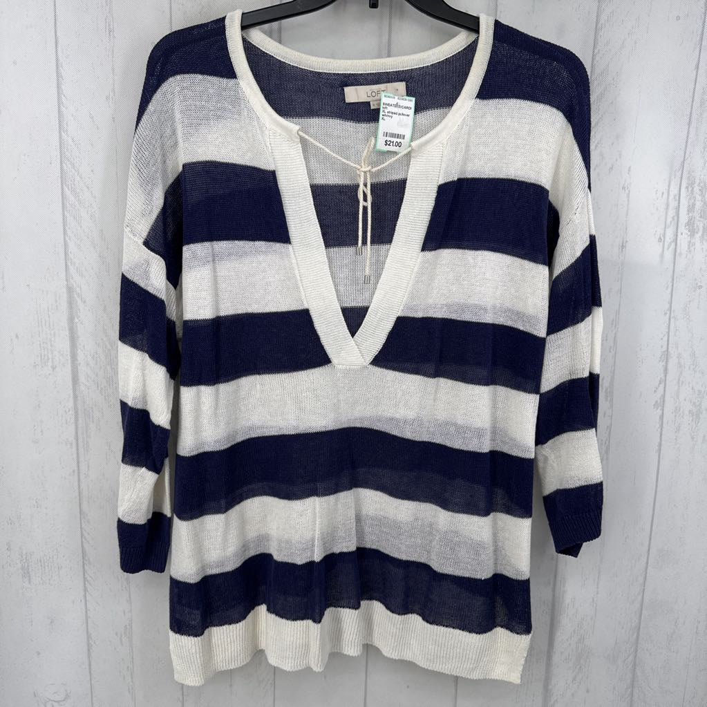 XL striped pullover