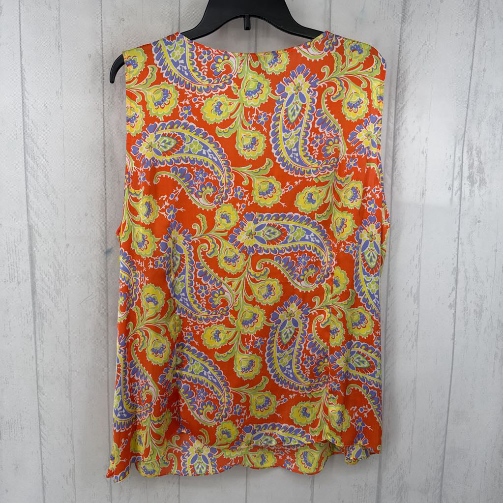 20w paisley print v-neck tank
