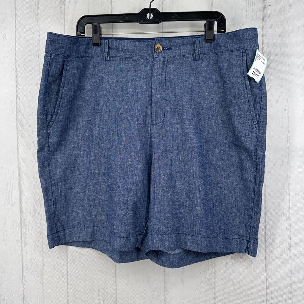 16 hi-rise chambray shorts
