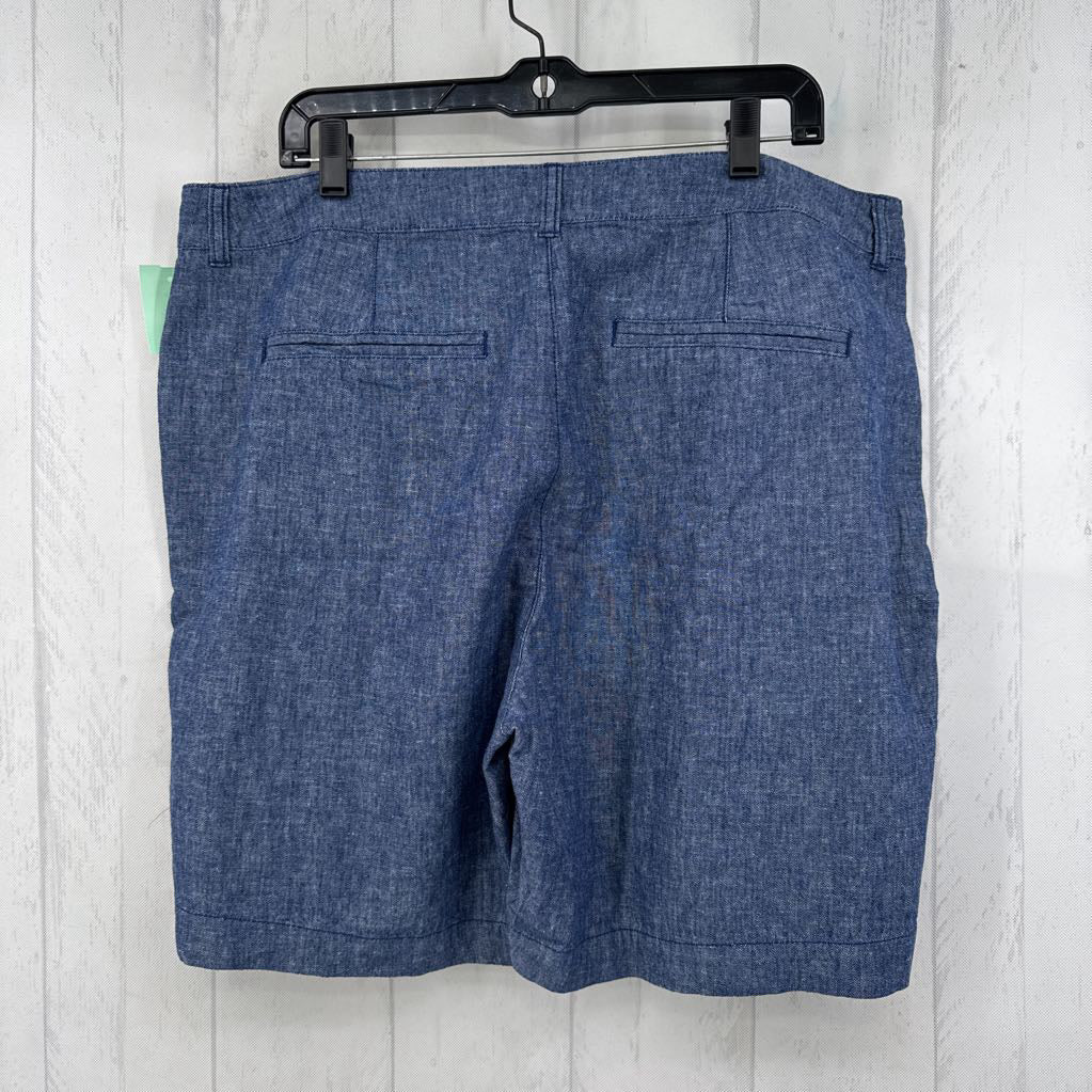 16 hi-rise chambray shorts