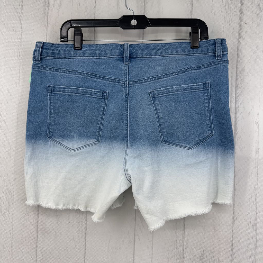 16 ombre cutoff jean shorts
