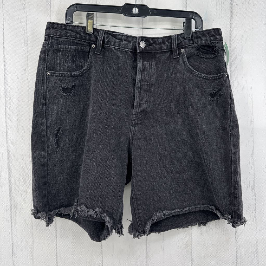 16 hi-rise denim bermuda shorts