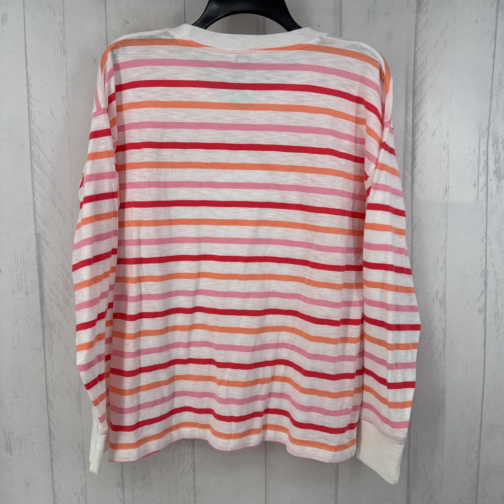 M striped round neck l/s tee