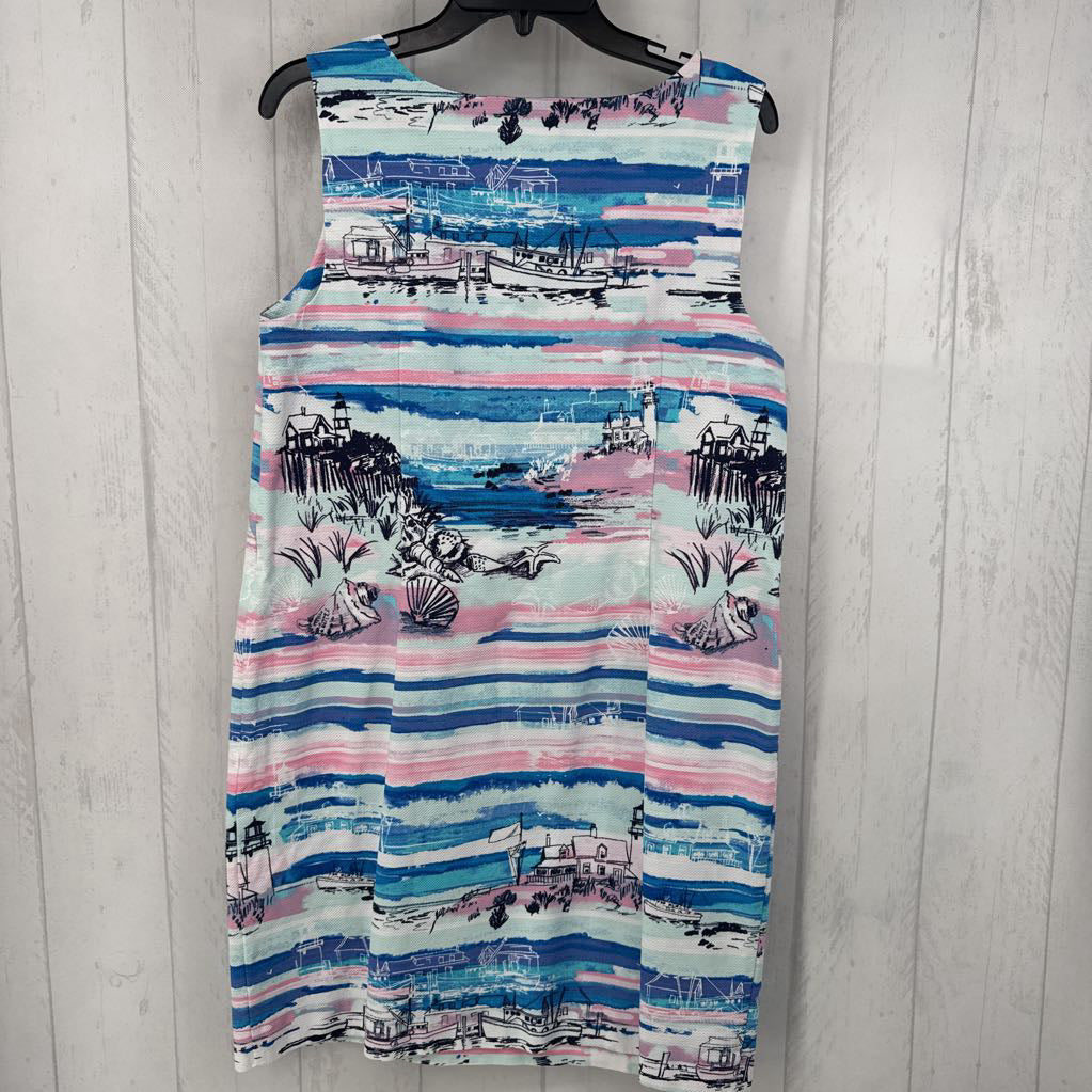 16p printed textured slvls dress
