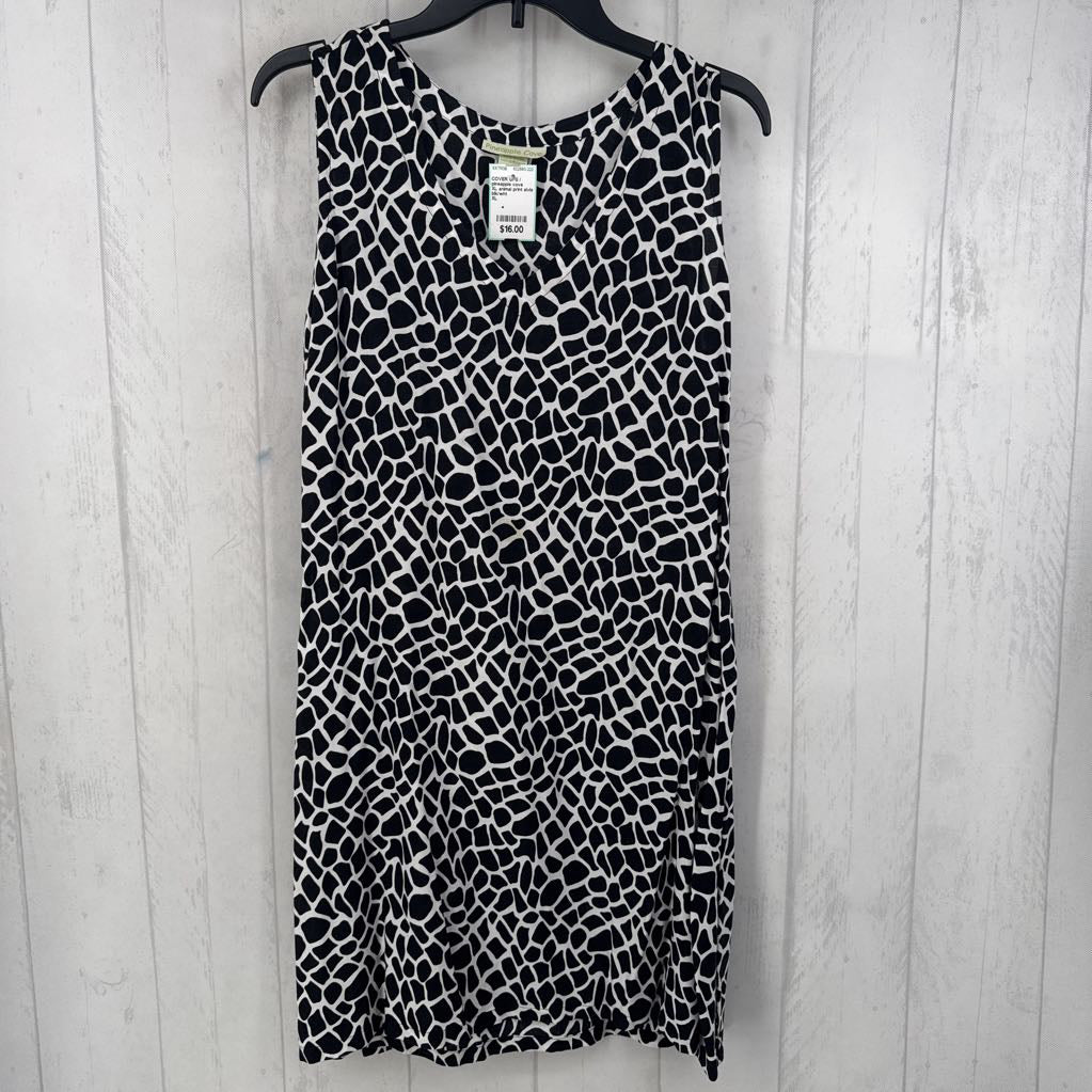 XL animal print slvls cover-up