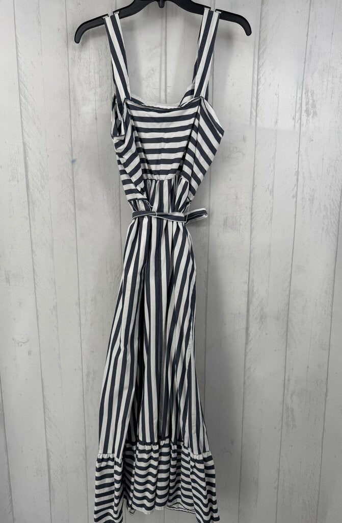 L striped belted sundress