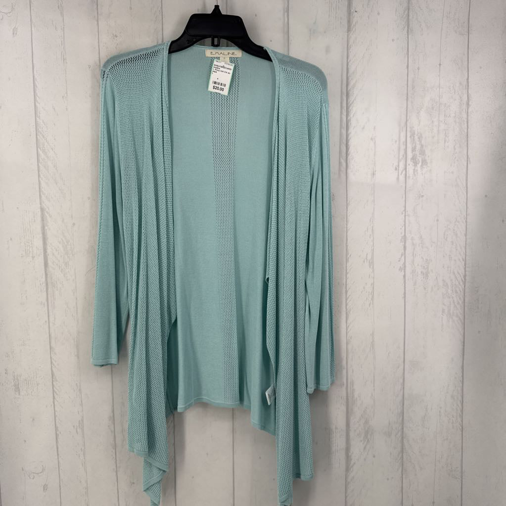 L flowy knit 3/4 slv cardi