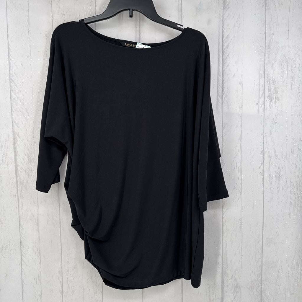 M ruched side dolman slv top