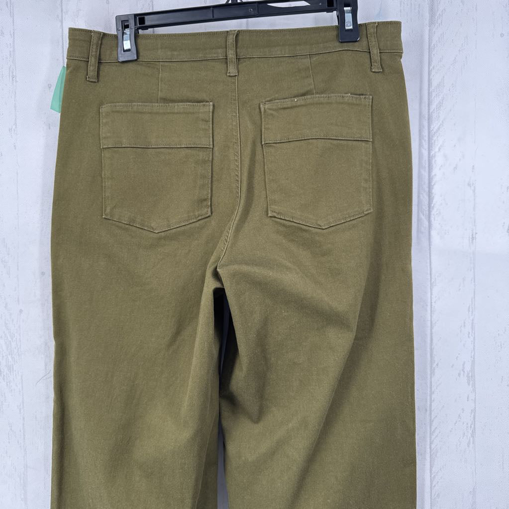 8 stretch wide leg twill pant