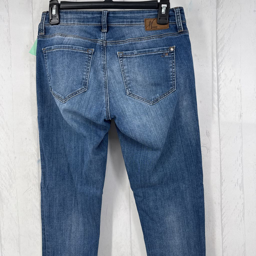 4 mid-riseslim straight leg jean