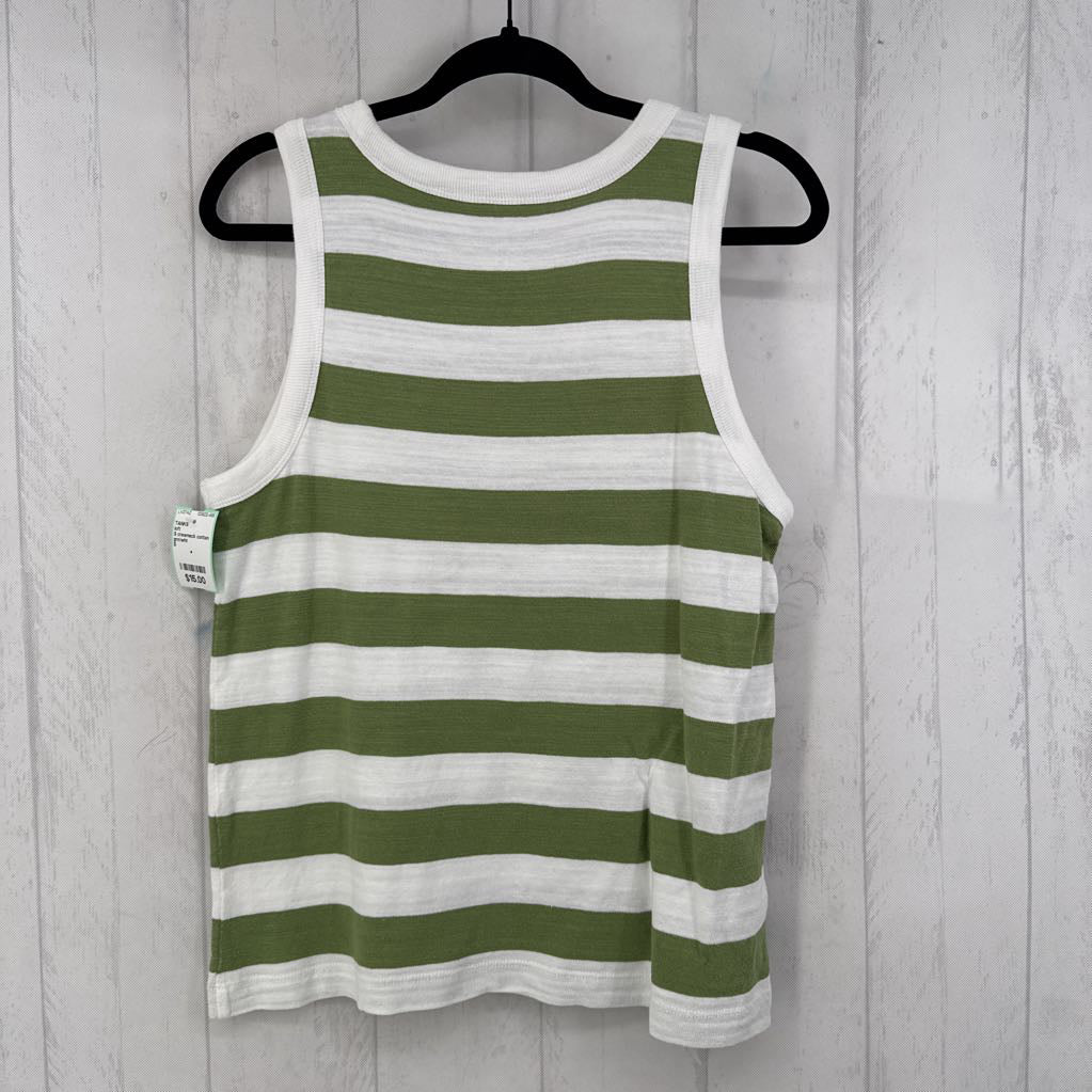 S crewneck cotton striped tank