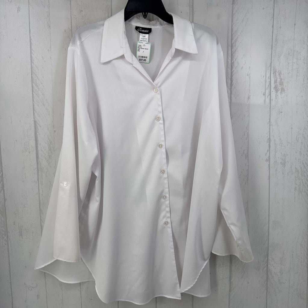 22w button down l/s top