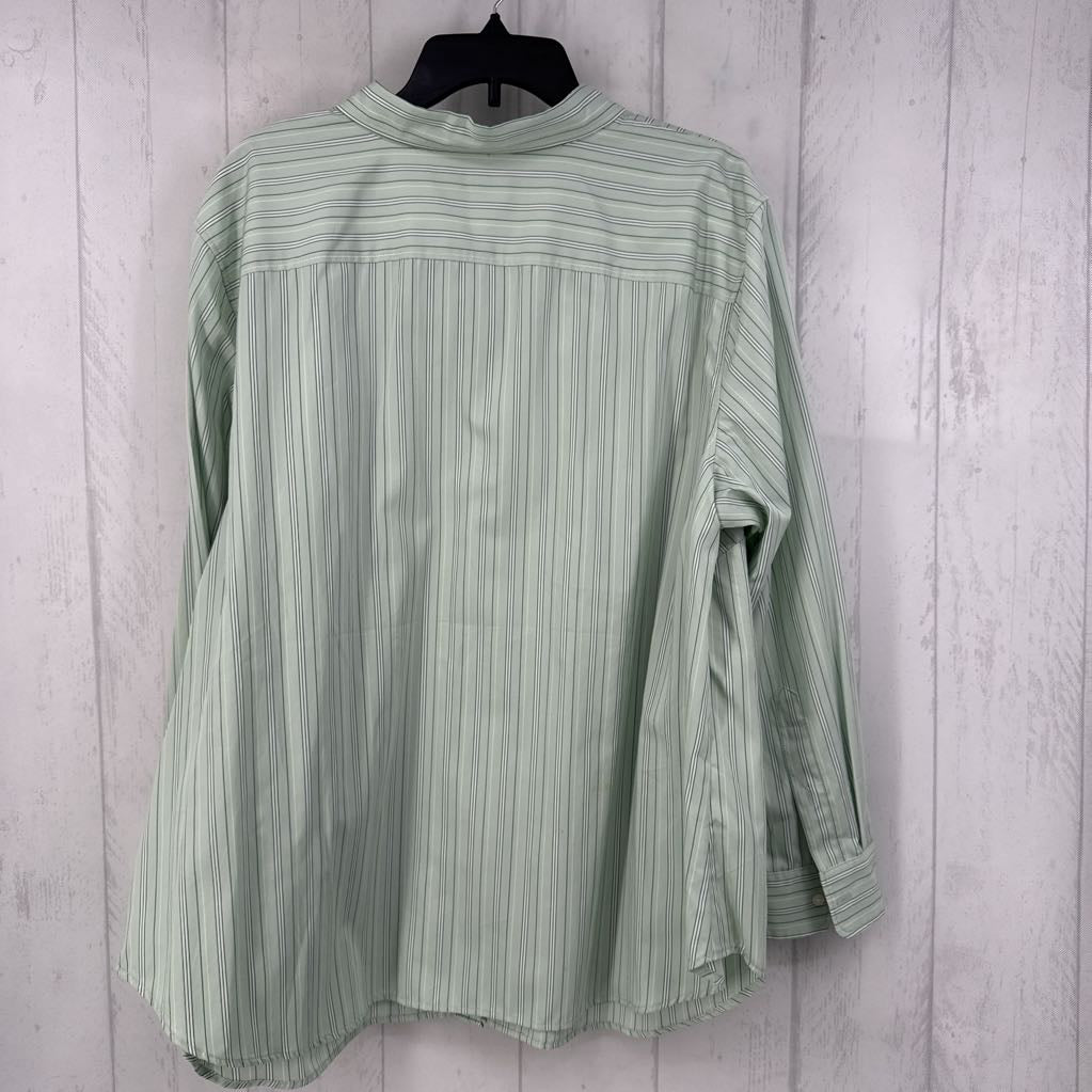 3X striped button down l/s top
