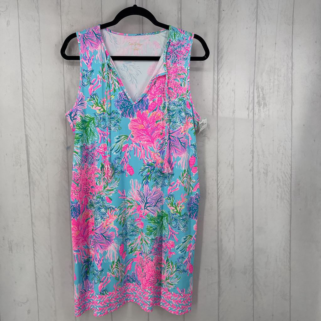 M colorful v-neck slvls dress